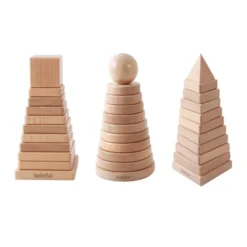 Jeu d'encastrement en bois - 3 formes