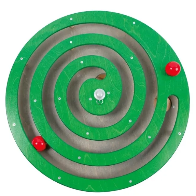 Jeu mural rond avec spirale - vert