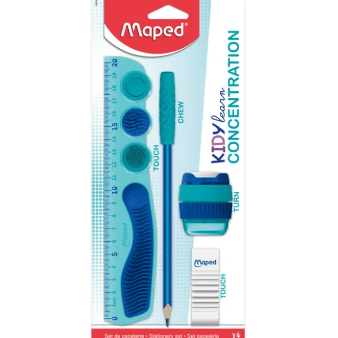 Kit de fournitures scolaires concentration - 4 pièces