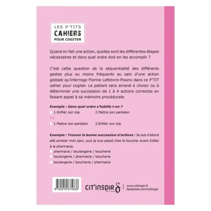 Les p'tits cahiers pour cogiter - n°6 organisons-nous