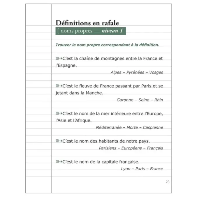 Les p'tits cahiers pour cogiter - n°5 définitions en rafale
