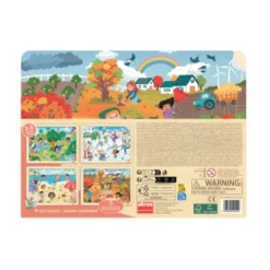 Lot de 4 puzzles les quatre saisons et un monde durable