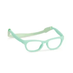 Lunettes turquoise pour poupée inclusive