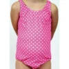 Maillot de bain incontinence 1 pièce enfant - Rose à pois blanc