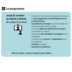 Masterclass - Le découpage : un en"jeu" clé de la motricité fine