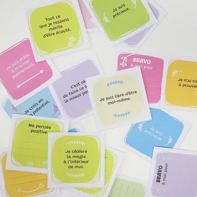 Mon bocal à victoires - Cartes de pensées positives