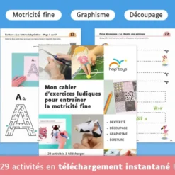 Mon carnet d'exercices ludiques pour entraîner la motricité fine