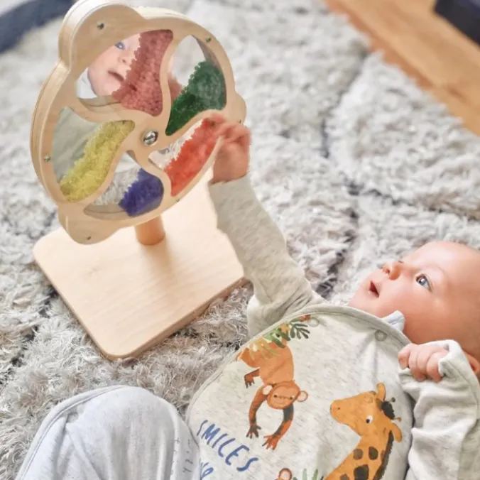 Moulin en bois - Miroir et billes