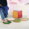 Panneau sensoriel hexagonal - pierres blanches