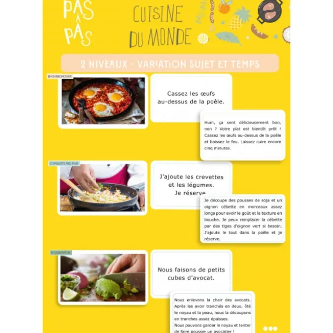 Pas à pas les recettes : la cuisine du monde