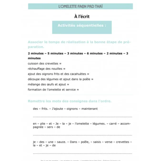 Pas à pas les recettes : la cuisine du monde
