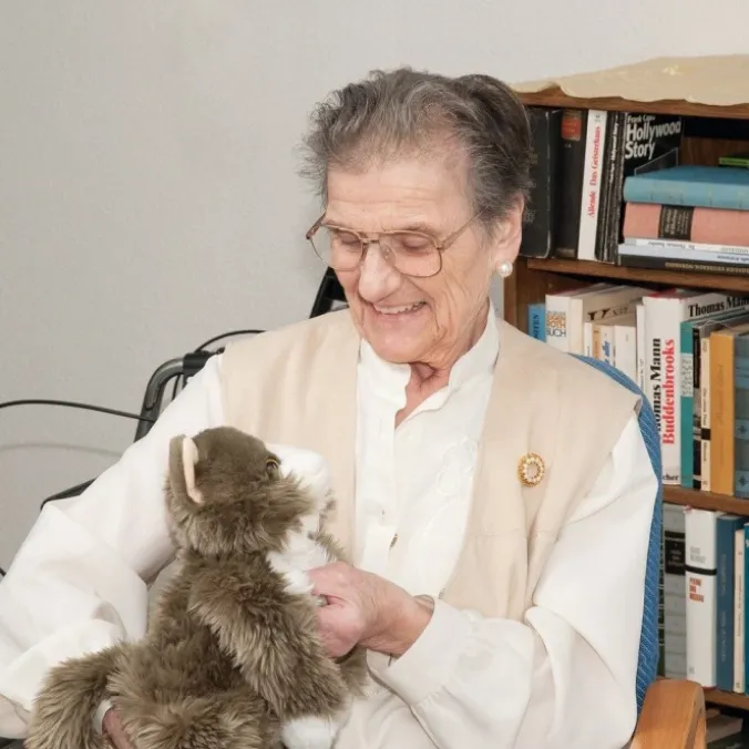 Peluche chat sensoriel