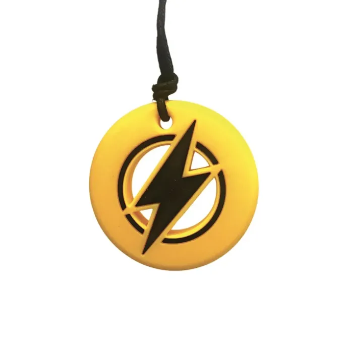 Pendentif à mâcher éclair jaune