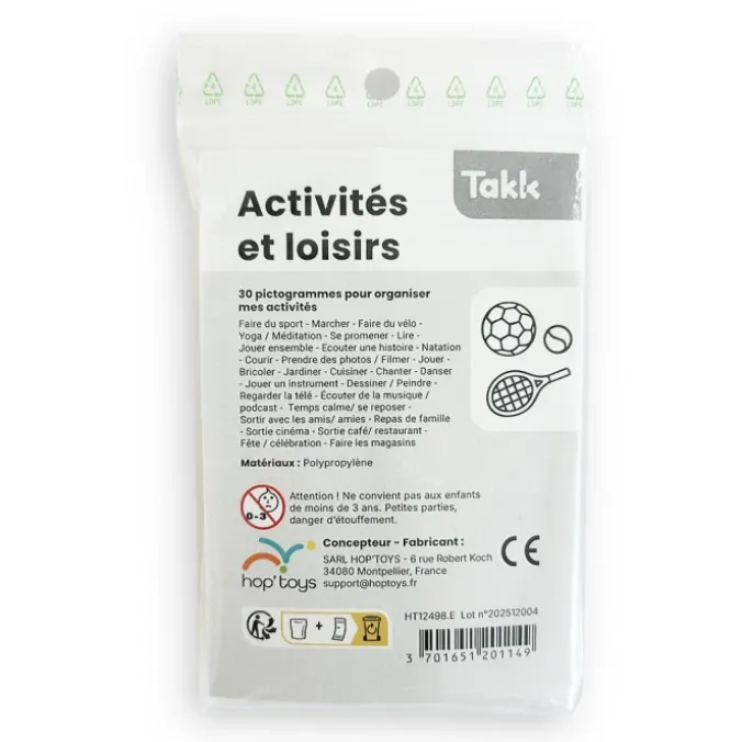 30 pictogrammes - Activités et loisirs- épuré