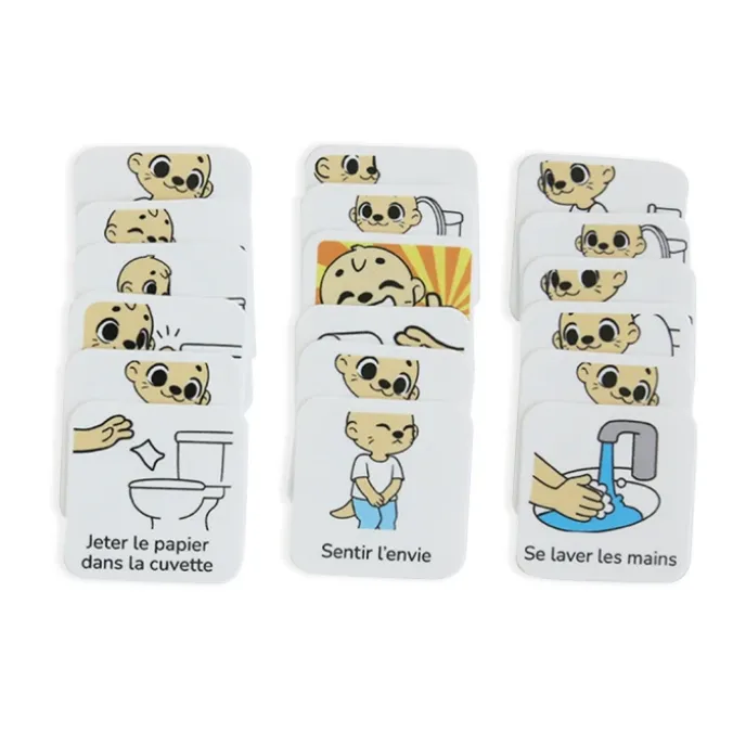 18 pictogrammes - Aller aux toilettes - Style kawaii