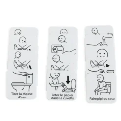 18 pictogrammes - Aller aux toilettes - Style épuré