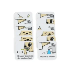 18 Pictogrammes - Se brosser les dents - Style kawaii