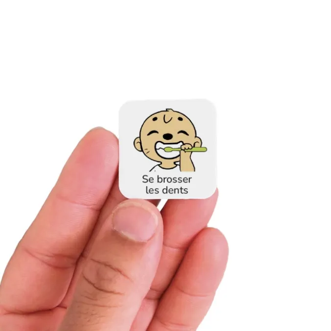 18 Pictogrammes - Se brosser les dents - Style kawaii