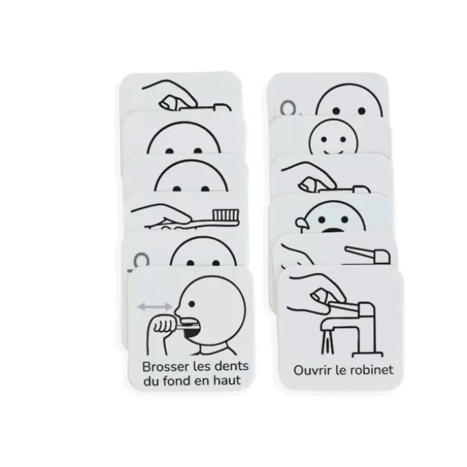 18 Pictogrammes - Se brosser les dents - Style épuré