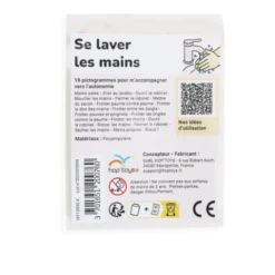 18 pictogrammes - Se laver les mains - Style kawaii