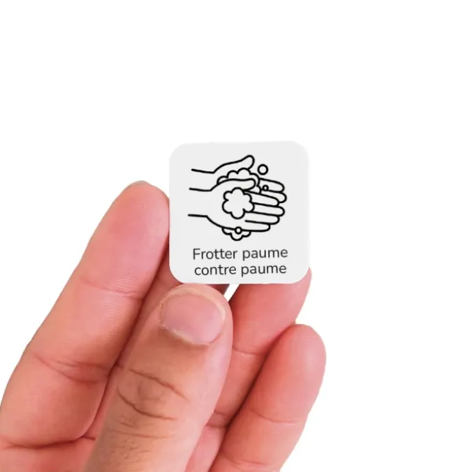18 pictogrammes - Se laver les mains - Style épuré
