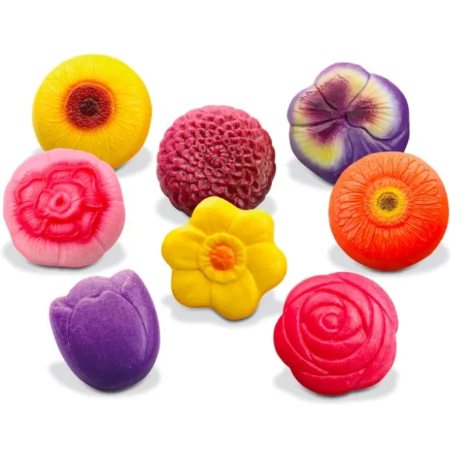 Pierres fleurs sensorielles x 8