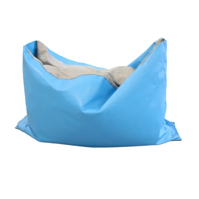 Pouf cocon - Bleu/gris