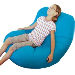 Pouf fauteuil - Bleu pétrole