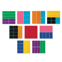 Rainbow fraction : carrés d'apprentissage
