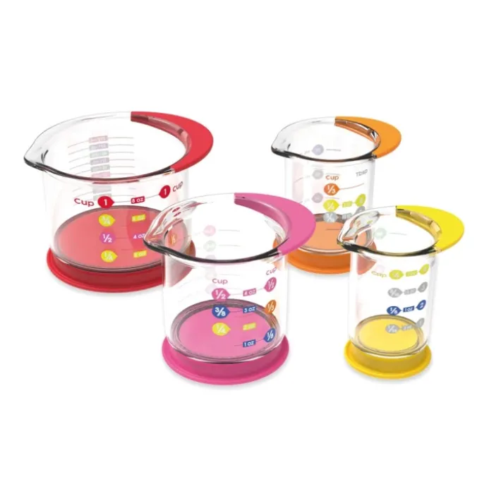 Rainbow fraction : tasses à mesurer - liquide x 4