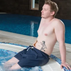 Short de bain incontinence homme - Bleu marine