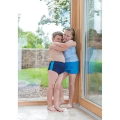 Slip de bain incontinence enfant - Noir/Bleu