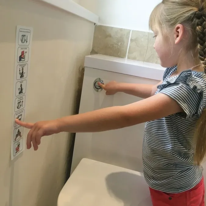 Séquence hygiène personnelle - Toilettes