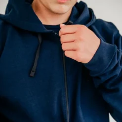 Sweat à capuche zippé adulte - Bleu