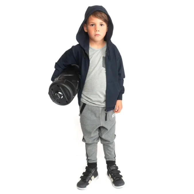 Sweat à capuche zippé enfant - Bleu
