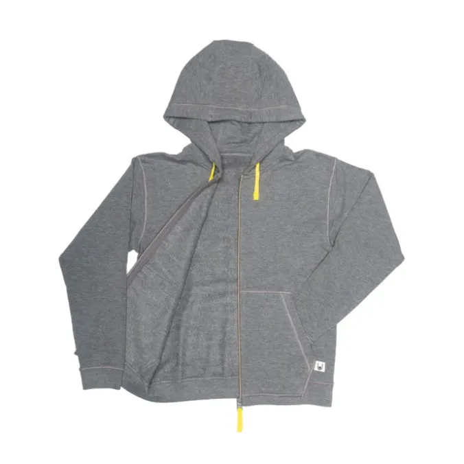 Sweat à capuche zippé enfant - Gris
