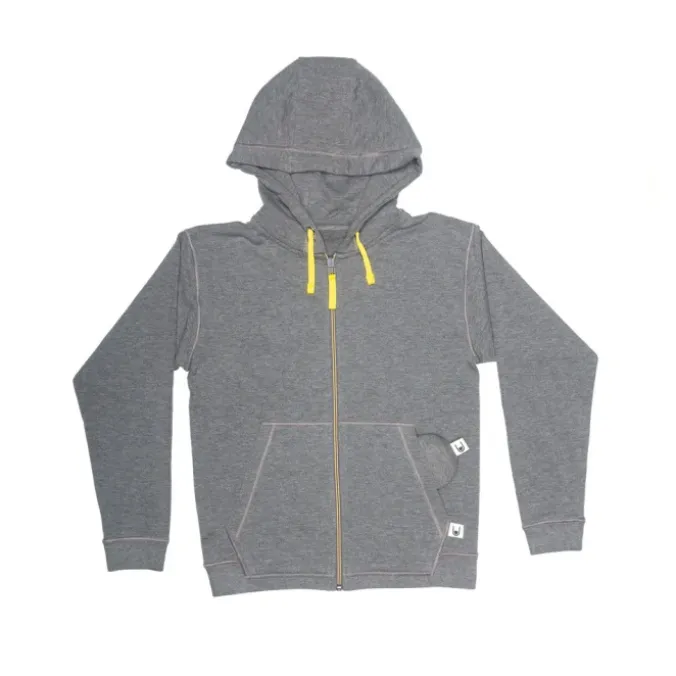 Sweat à capuche zippé enfant - Gris