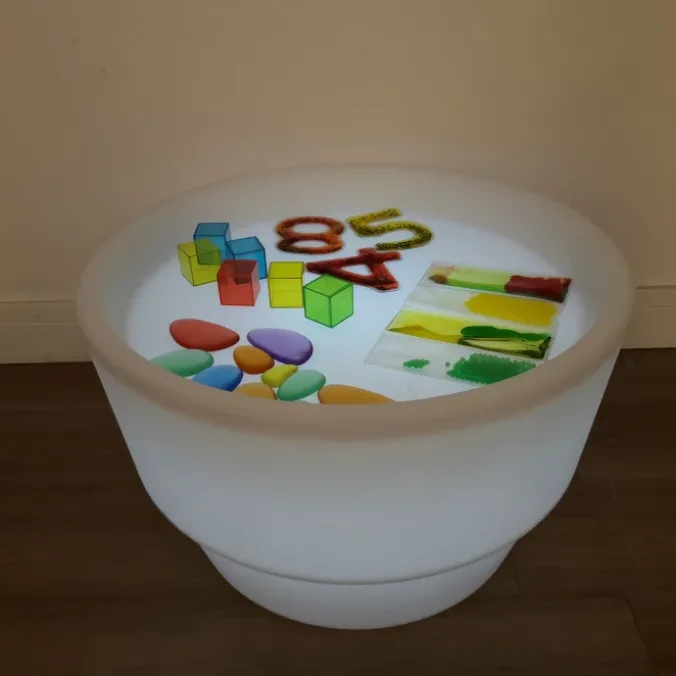 Table de découverte lumineuse sensorielle - 60 cm