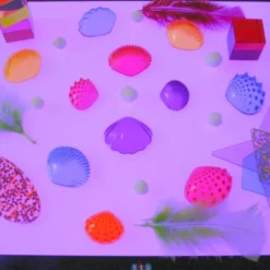 Table lumineuse multicolore
