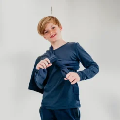 T-shirt enfant ultra doux manches longues - Bleu