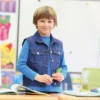 Veste en jean sans manche lestée