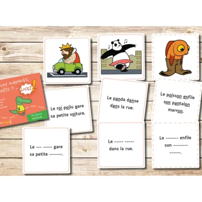 À vos marques... prêts... - Lisez ! 70 cartes OU-ON-OI-AN-EN-IN